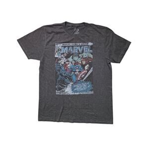 Marvel Comics Group Graphic T-Shirt Men’s M Gray Superhero Comic Print Tee